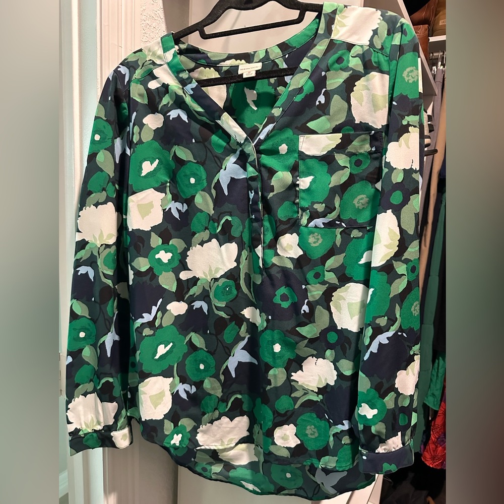 Merona, long sleeve blouse, size medium.